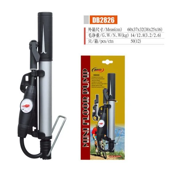 Air Pump with Psi Gauge Bicycle Foot Floor Pump (dB2826)