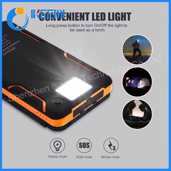 Power Bank Panneau Solaire Chargeur Portable Batterie Externe Universelle